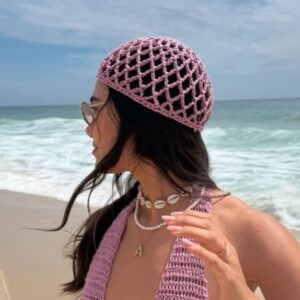 Gorro rosa crochet